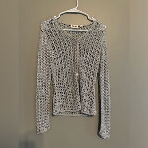 Silver open knit
